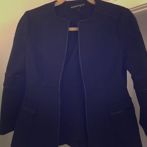 Nanette Lepore black textured blazer